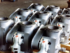 row of components for ash handling